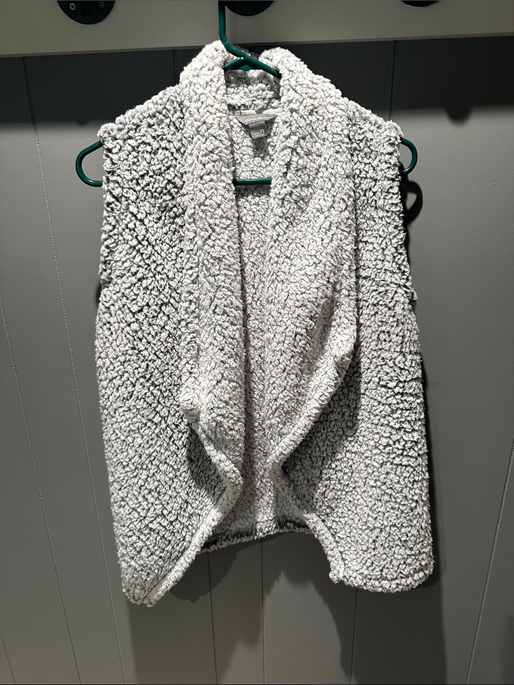 Eddie Bauer Light Gray Sherpa Vest